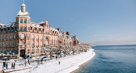 Stadt, Ufer, See, Schnee | © Konstanz (c)mtk-leo-leister