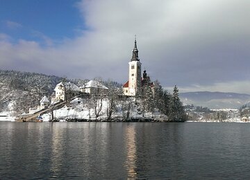 Schloss, See, Winter, Schnee | © (c) Pixabay, See in Bled