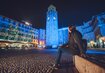 Kirche, Altstadt, blaue Lichter | © Riva del Garda Natale (C) Archiv APT Garda Dolomiti SpA